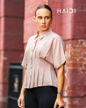 Peplum Top - KB0027 - Beige
