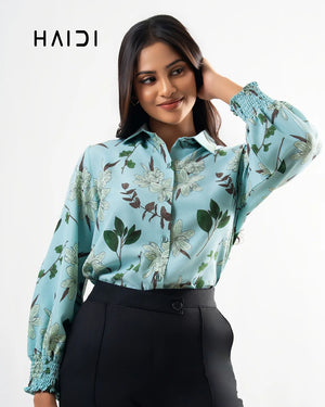 Office wear blouse - KB0006 - Floral G