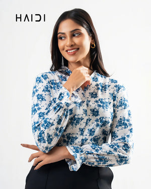 Office wear blouse - AB1623 Floral B