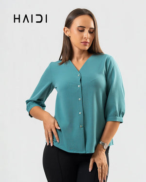 Office wear blouse - AB1323 - Green