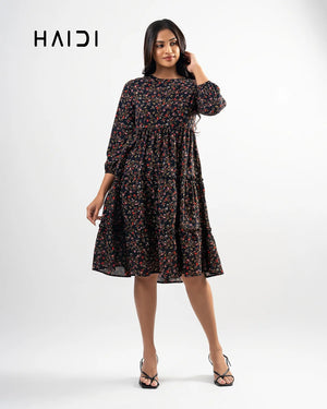 Midi Dress - AB1406 Floral R