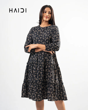 Midi Dress - AB1406 Floral Y