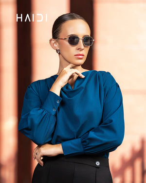 Office Wear Blouse – KB0026 - Peacock blue