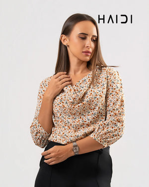 Office wear blouse - AB1553 - Floral B
