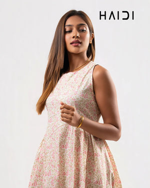 Midi Dress - KB0020 AOP W