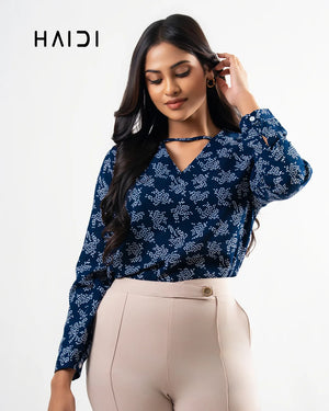 Office wear blouse - AB1579 - AOP
