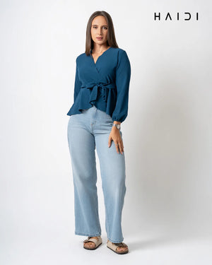 Peplum top - AB1072 Green