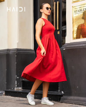Midi Dress - KB0020A - RD