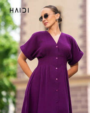 Midi Dress - KB0024 - PURPLE