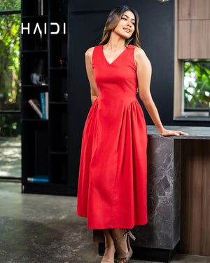 Midi Dress - KB0020A - RD