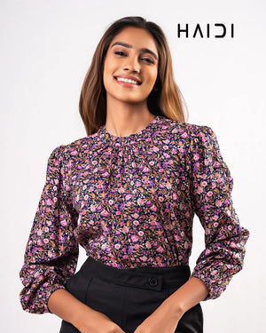KB0004 - PLUS SIZE BLOUSES - Purple navy