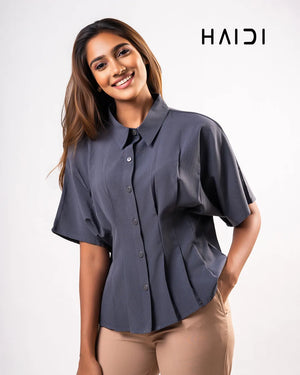Peplum Top - KB0027 - Ash