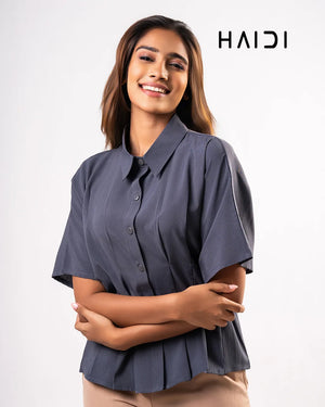 Peplum Top - KB0027 - Ash