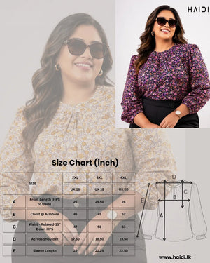 KB0004 - PLUS SIZE BLOUSES - Orange brown