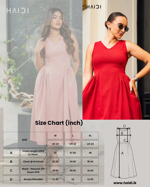 Midi Dress - KB0020A - RD