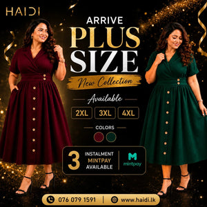 Midi Dress - KB0022 Maroon