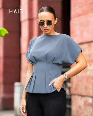 Peplum Top - KB0025 - Ash