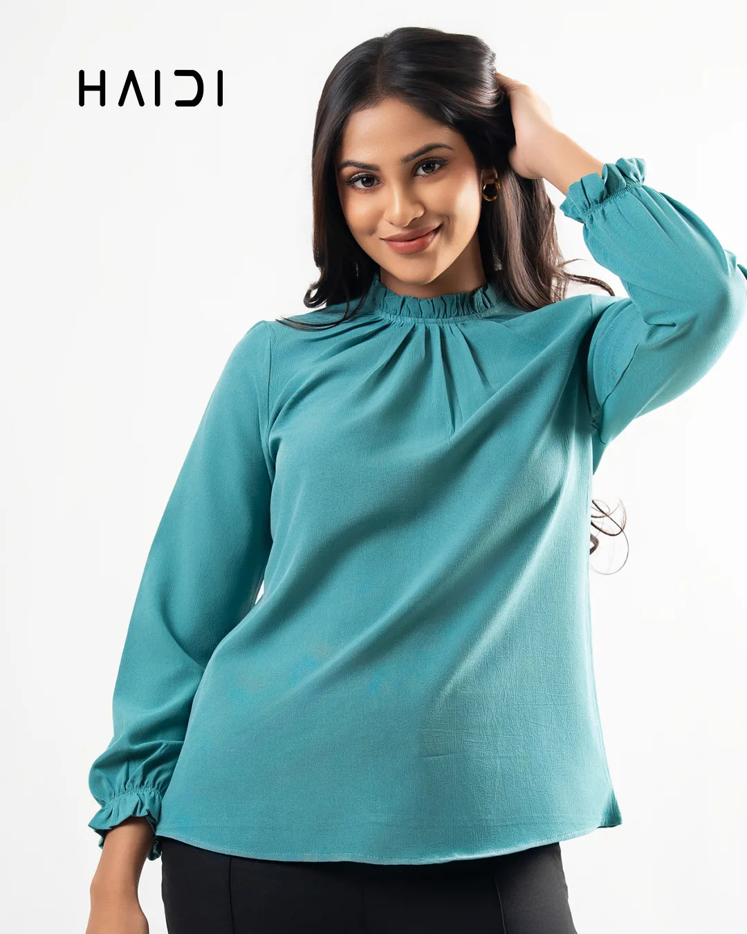 Office wear blouse - AB1594 - Green