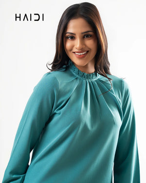 Office wear blouse - AB1594 - Green