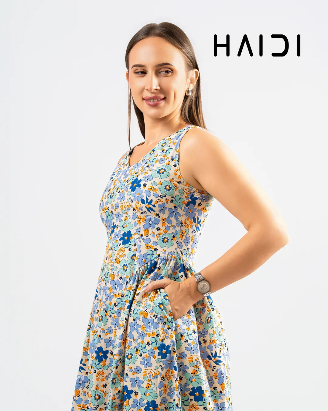 Midi Dress - KB0020A - Floral