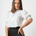 Office wear Blouse - AB1570 - White