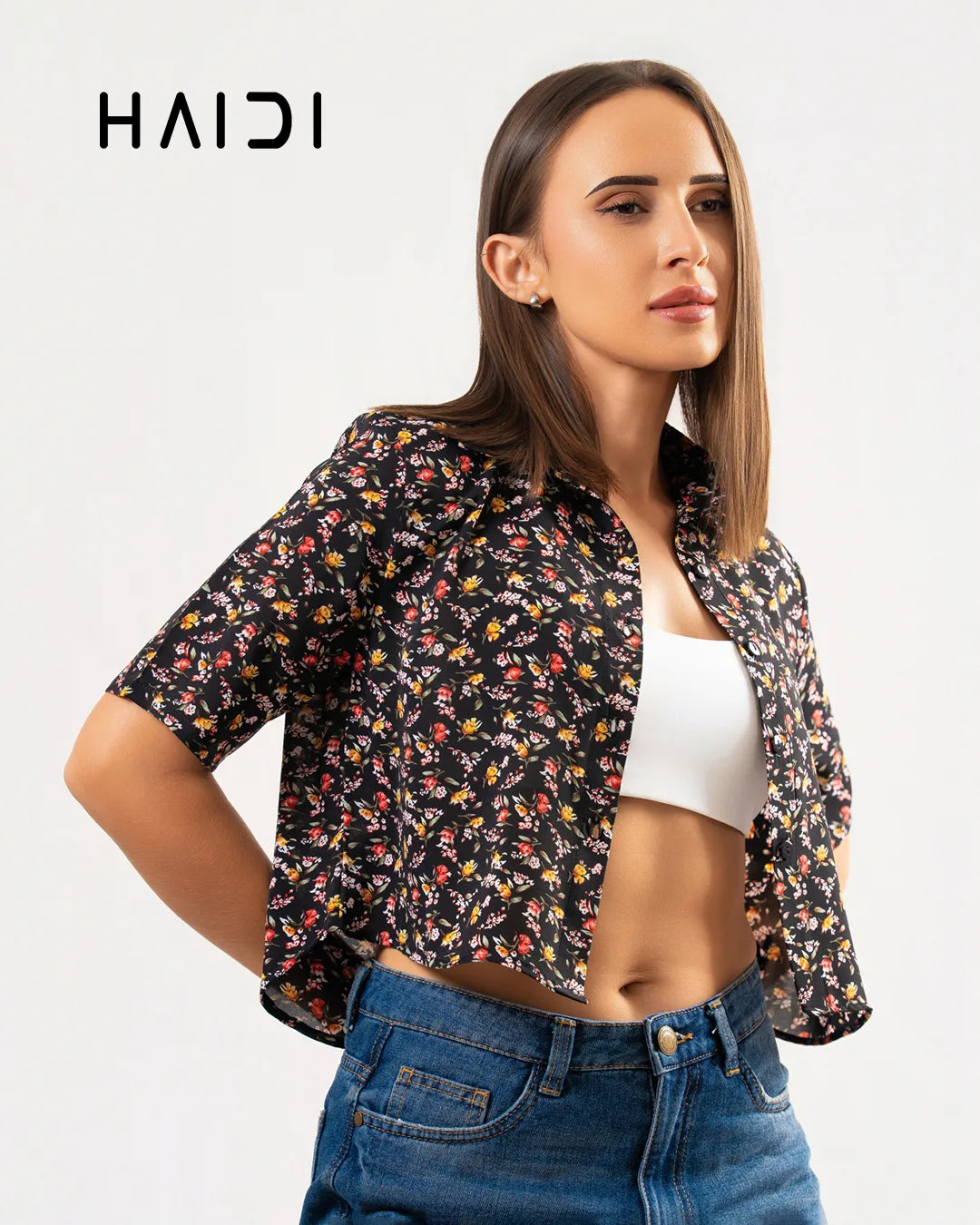 Crop top - KB0013 - Floral B