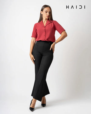 Office Wear Blouse - AB1604- SOLID P