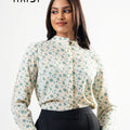 Office wear blouse - KB0011 - Floral Y
