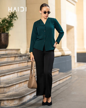 Office Wear Blouse – AB1596 - Green