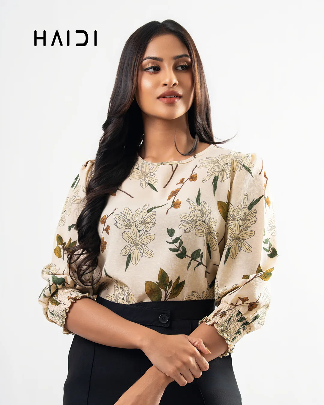 Office wear blouse - AB1610 - Floral O