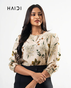 Office wear blouse - AB1610 - Floral O