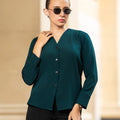 Office Wear Blouse – AB1596 - Green