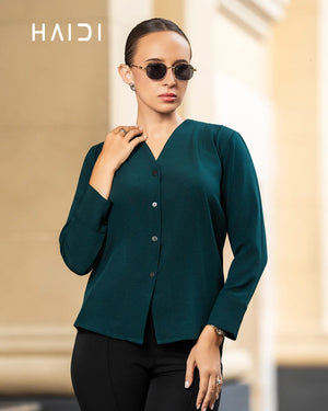 Office Wear Blouse – AB1596 - Green