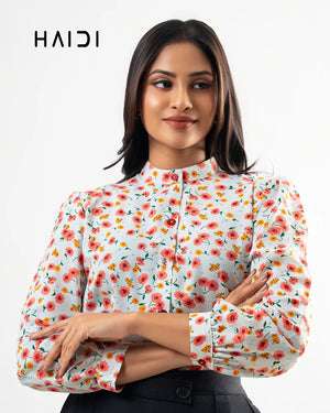 Office wear blouse - KB0001 - Floral P