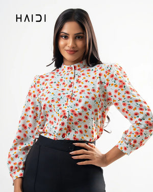 Office wear blouse - KB0001 - Floral P