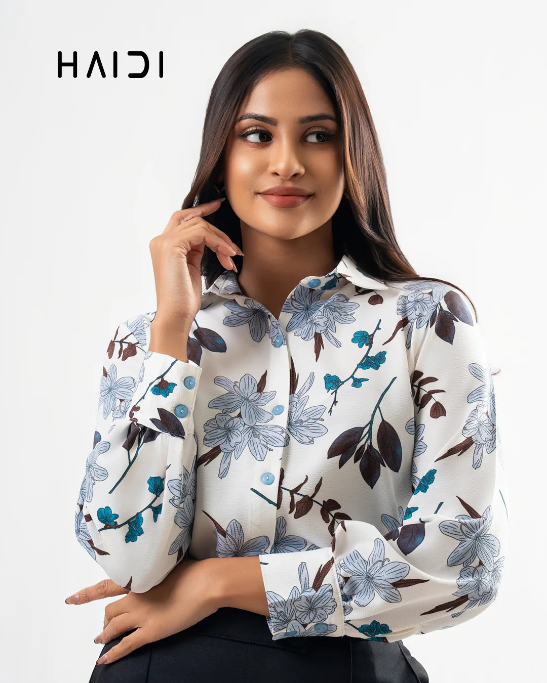 Office wear blouse - KB0003 - Floral W