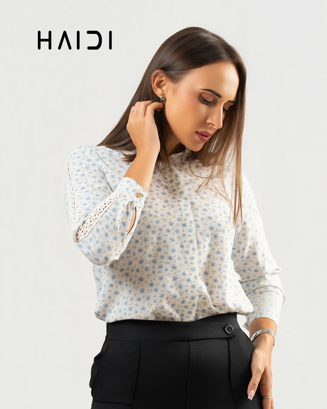 Office wear blouse - KB0011 - Floral W