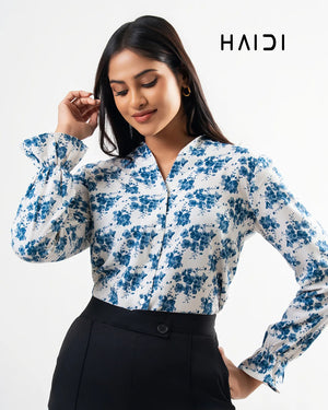 Office wear blouse - AB1623 Floral B