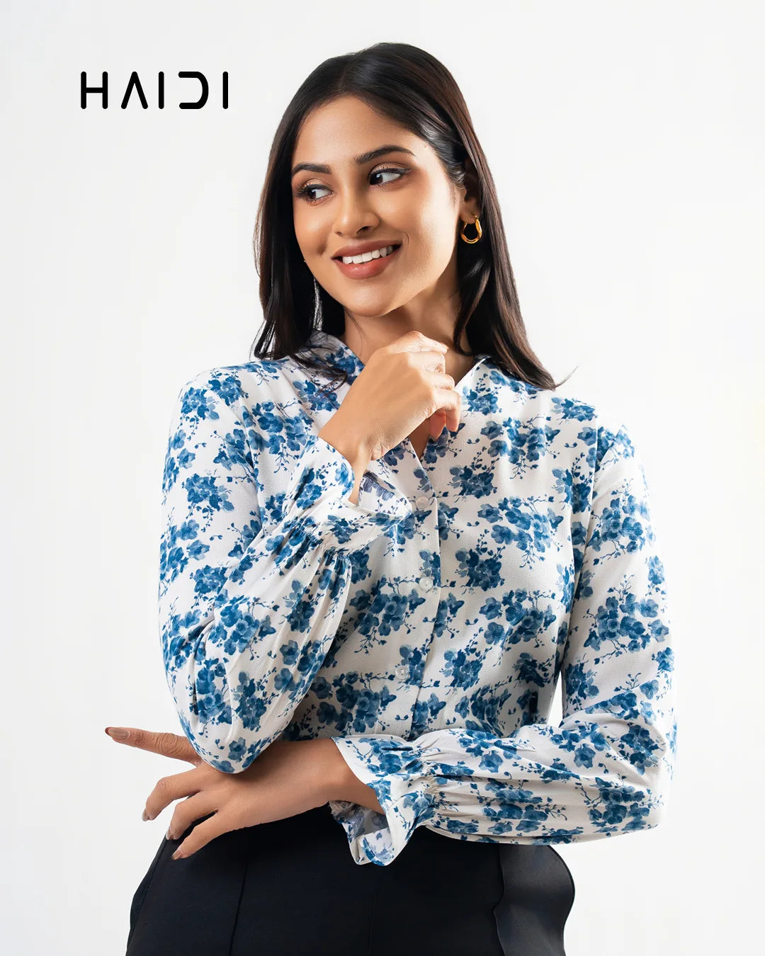 Office wear blouse - AB1623 Floral B