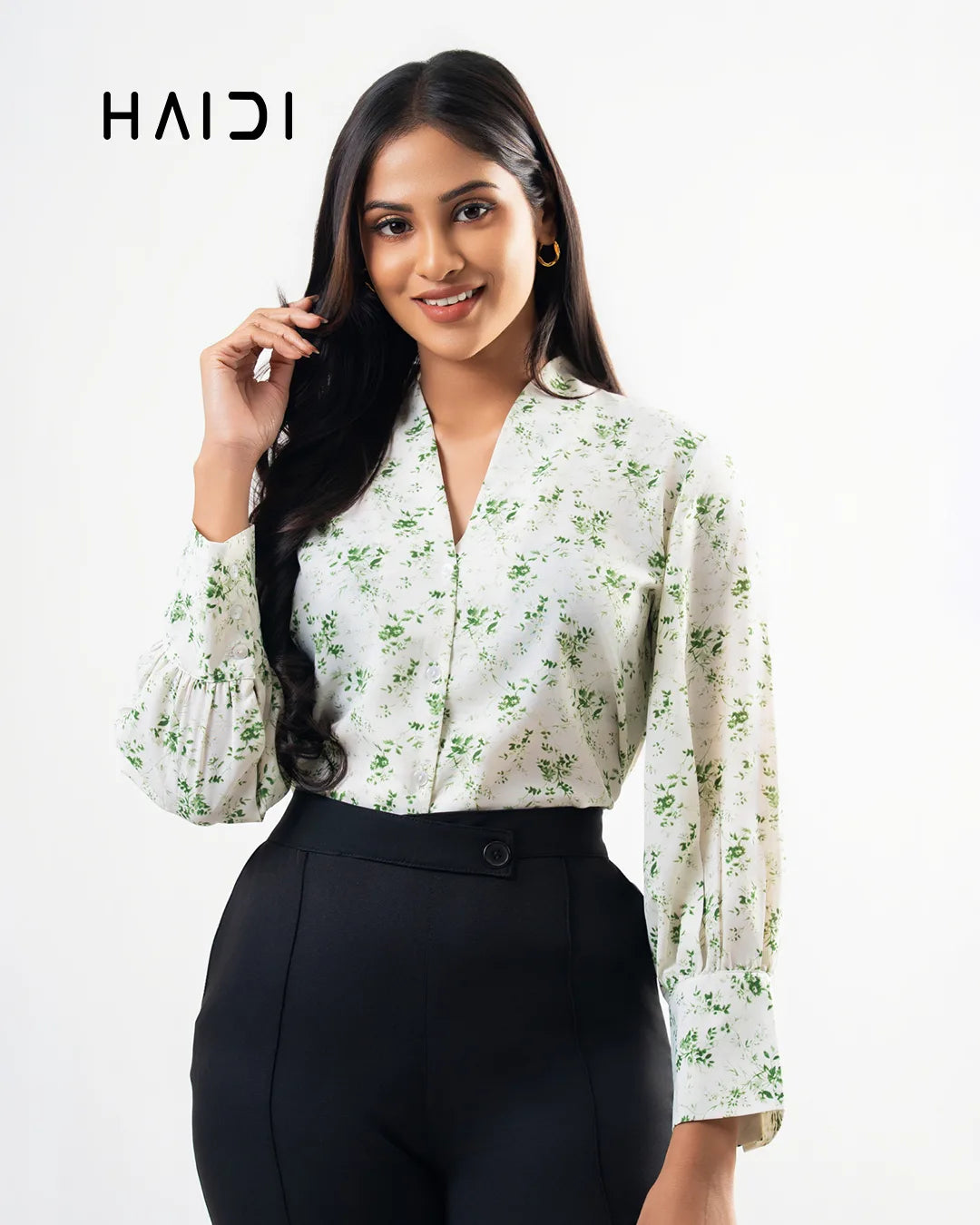 Office wear blouse - AB1626 - Floral G
