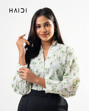 Office wear blouse - AB1626 - Floral G