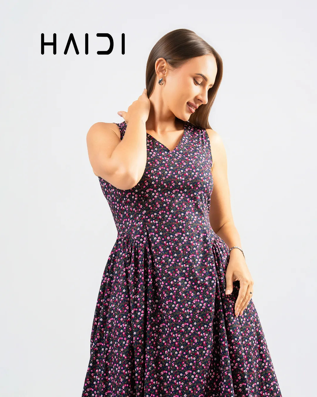 Midi Dress - KB0020A - FLORAL