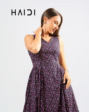 Midi Dress - KB0020A - FLORAL
