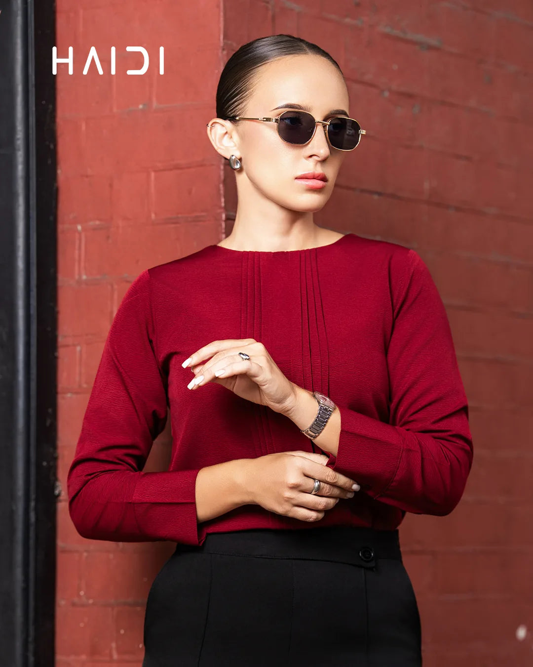 Office Wear Blouse – AB1583 – Maroon