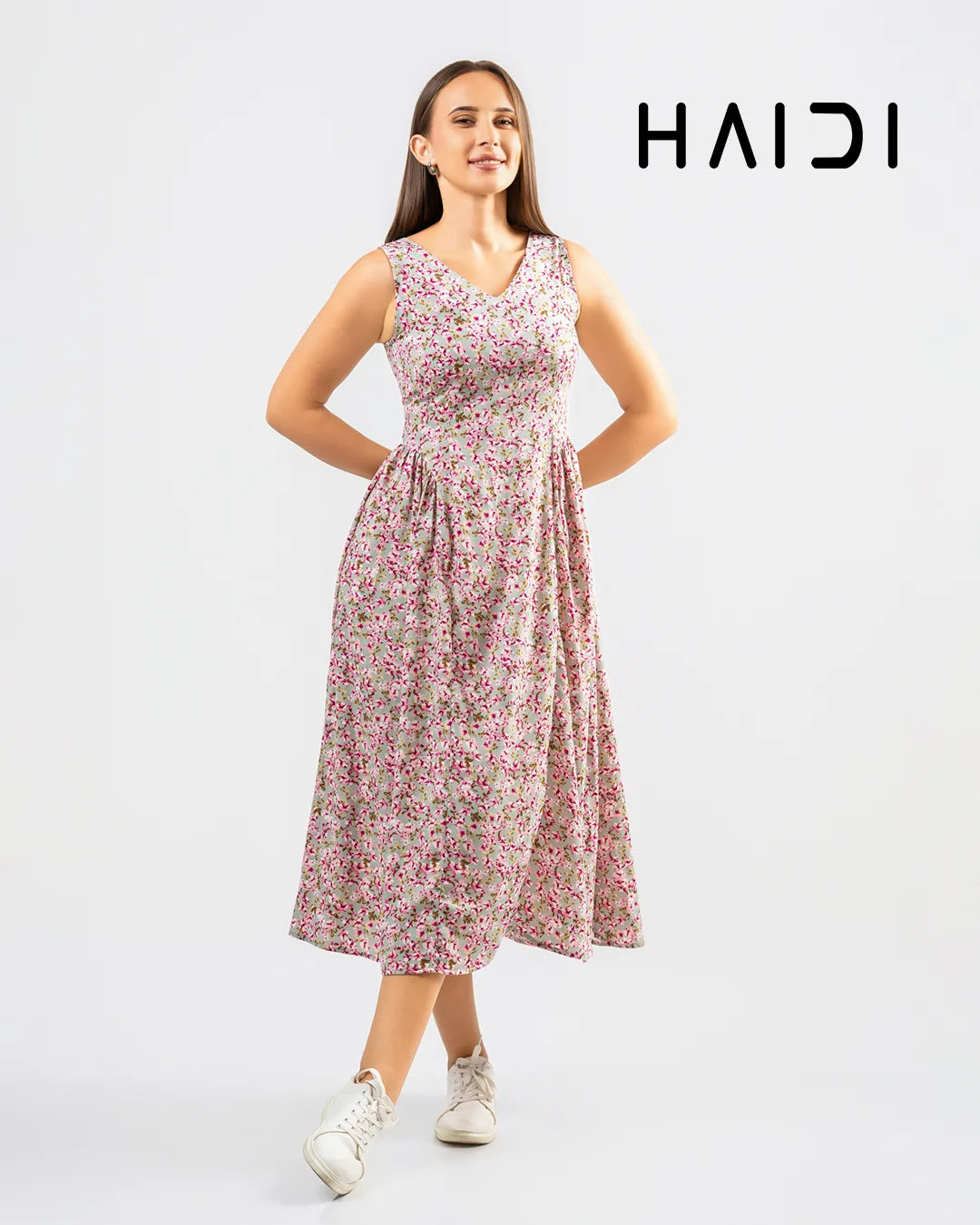 Midi Dress - KB0020A - Floral