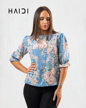 Office wear blouse - AB1621 - Floral A