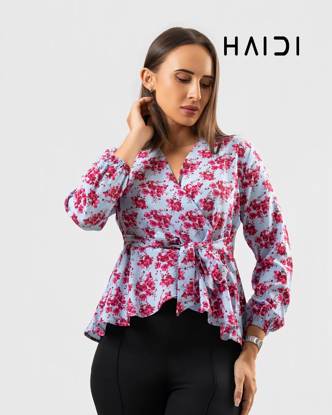 Peplum top - AB1072 Floral