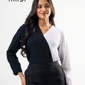 Office wear blouse - AB 1618 - Color Blocking Blouse B