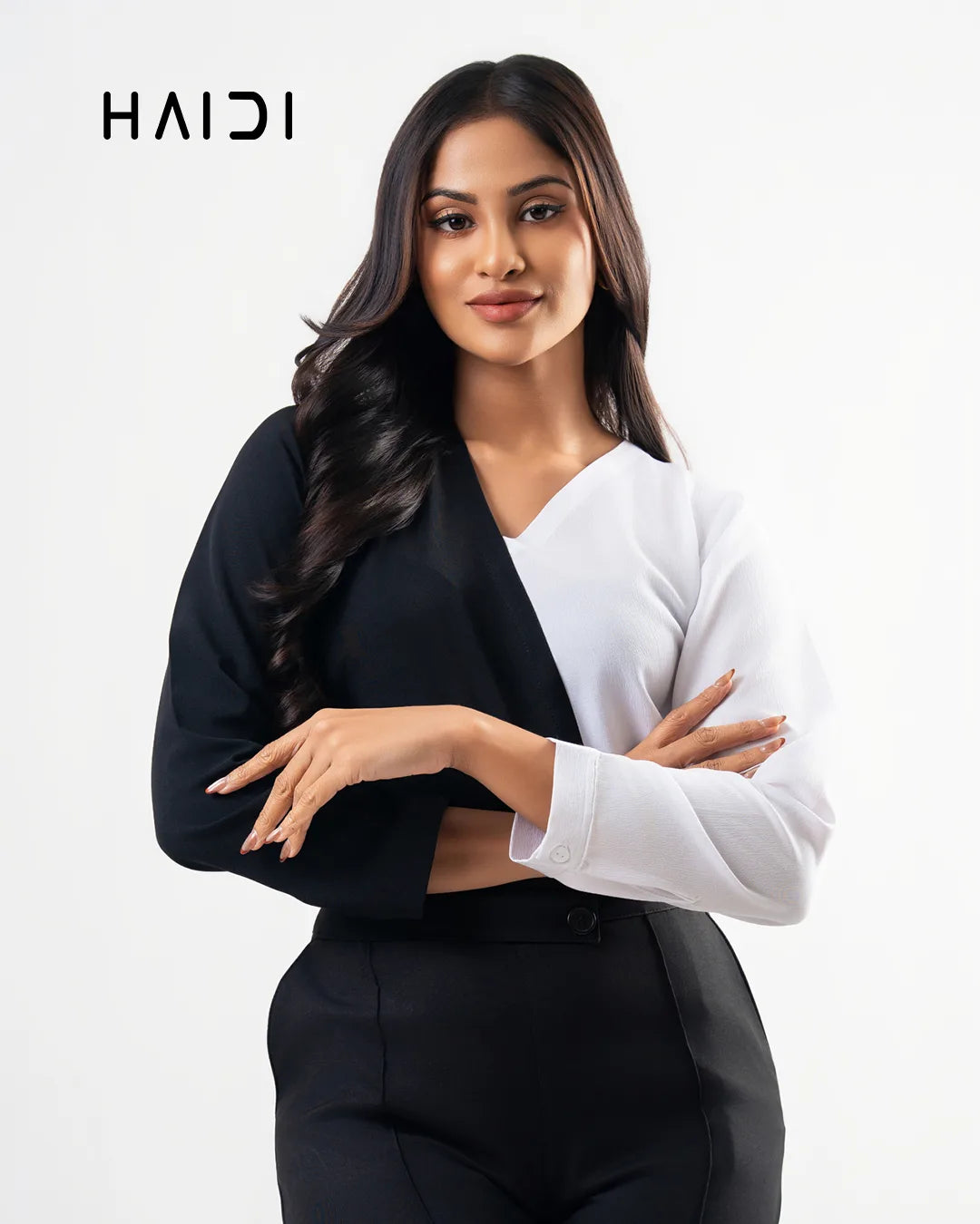 Office wear blouse - AB 1618 - Color Blocking Blouse B