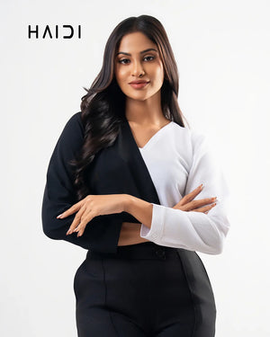 Office wear blouse - AB 1618 - Color Blocking Blouse B